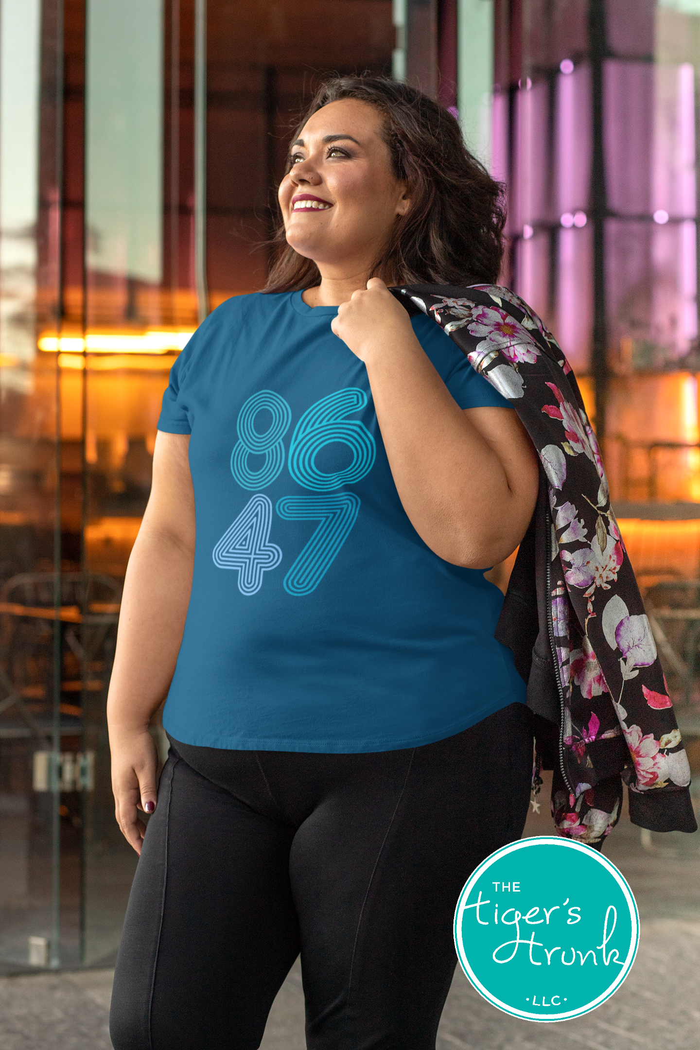 A casual tee with the 8647 print, allowing wearers to express their views in a subtle yet meaningful way.