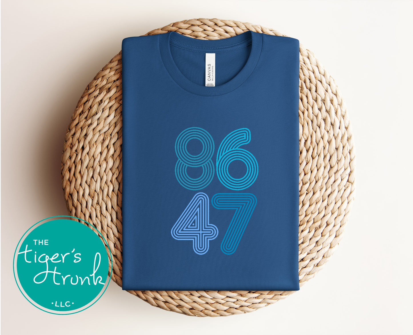A casual tee with the 8647 print, allowing wearers to express their views in a subtle yet meaningful way.