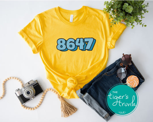 A casual tee with the 8647 print, allowing wearers to express their views in a subtle yet meaningful way.