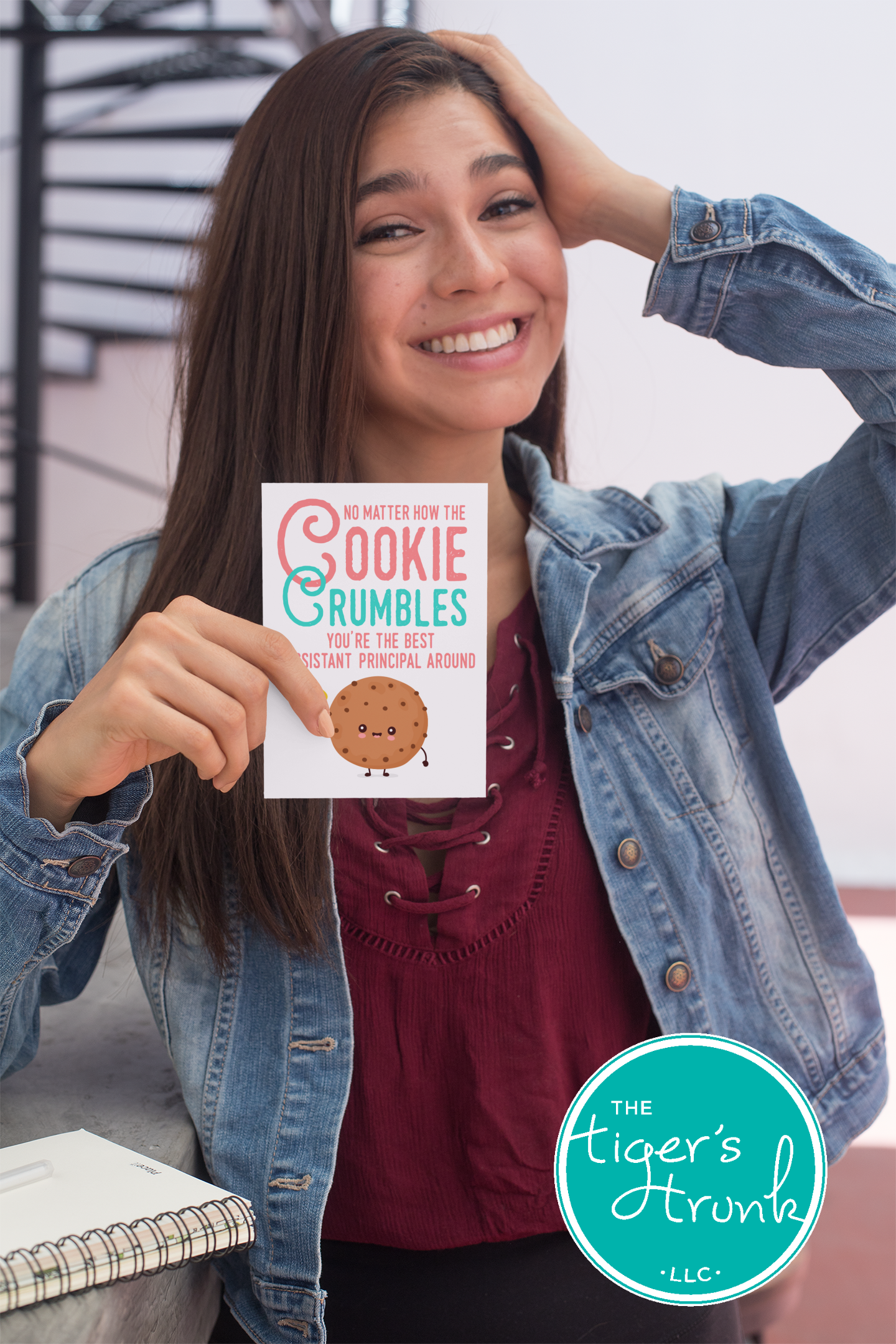 Printable Assistant Principal Appreciation card with a cookie theme and a fun thank-you message, available as an instant digital download in PDF format.