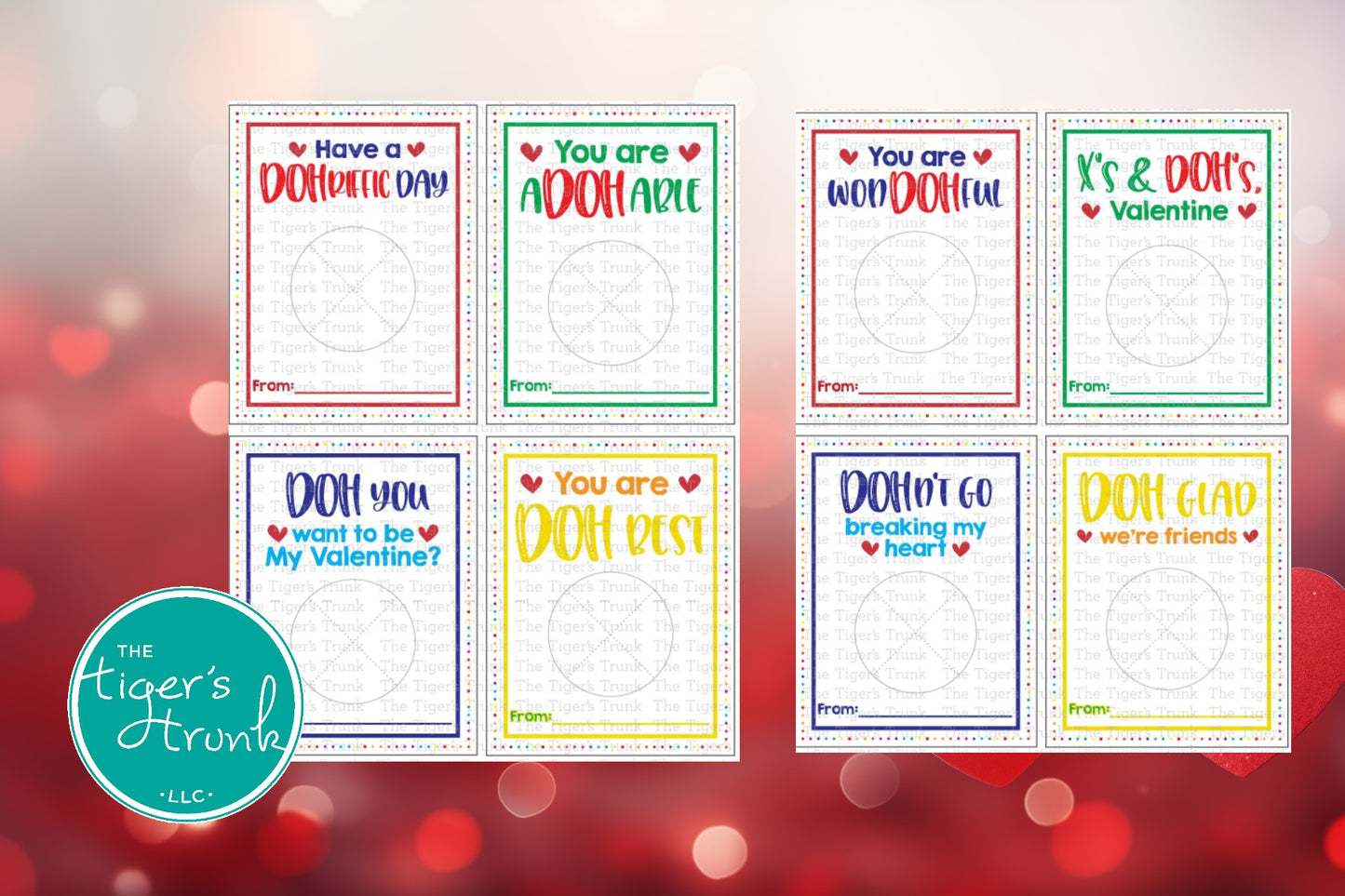 Printable Valentine tags with fun puns, instant download non-candy Valentine gifts for classroom exchanges, teachers, and student gifts.