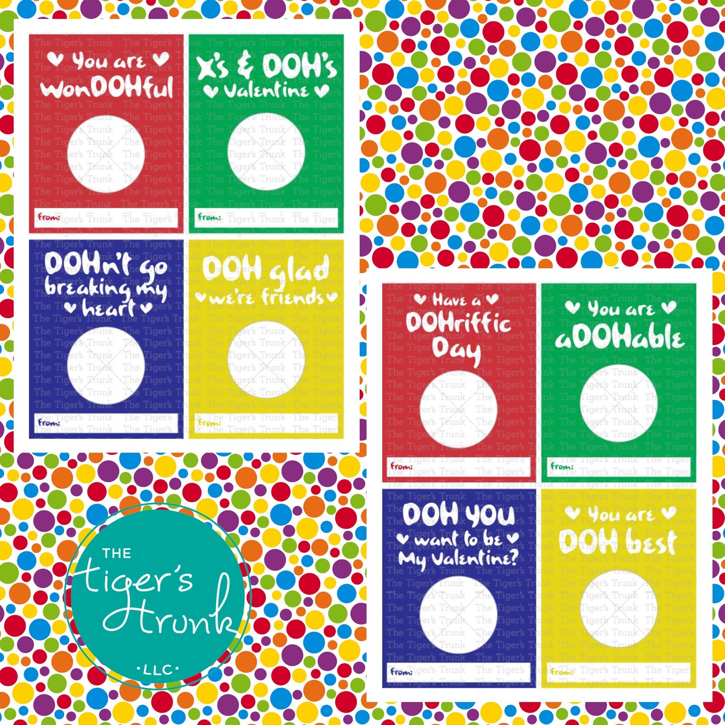 Printable Valentine tags with fun puns, instant download non-candy Valentine gifts for classroom exchanges, teachers, and student gifts.