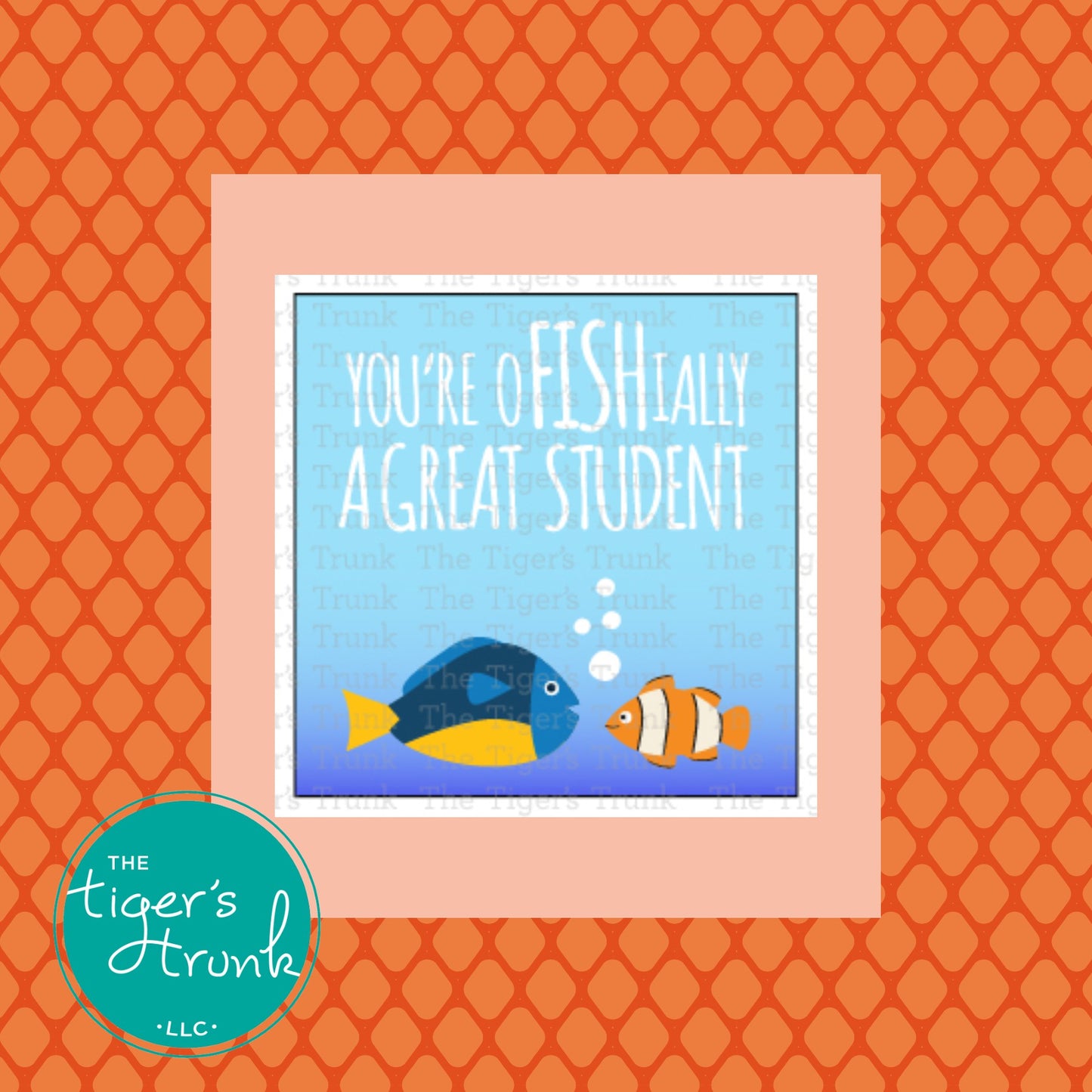 Printable teacher Valentine cards with a fish pun, instant download classroom Valentine gifts for students and school appreciation.