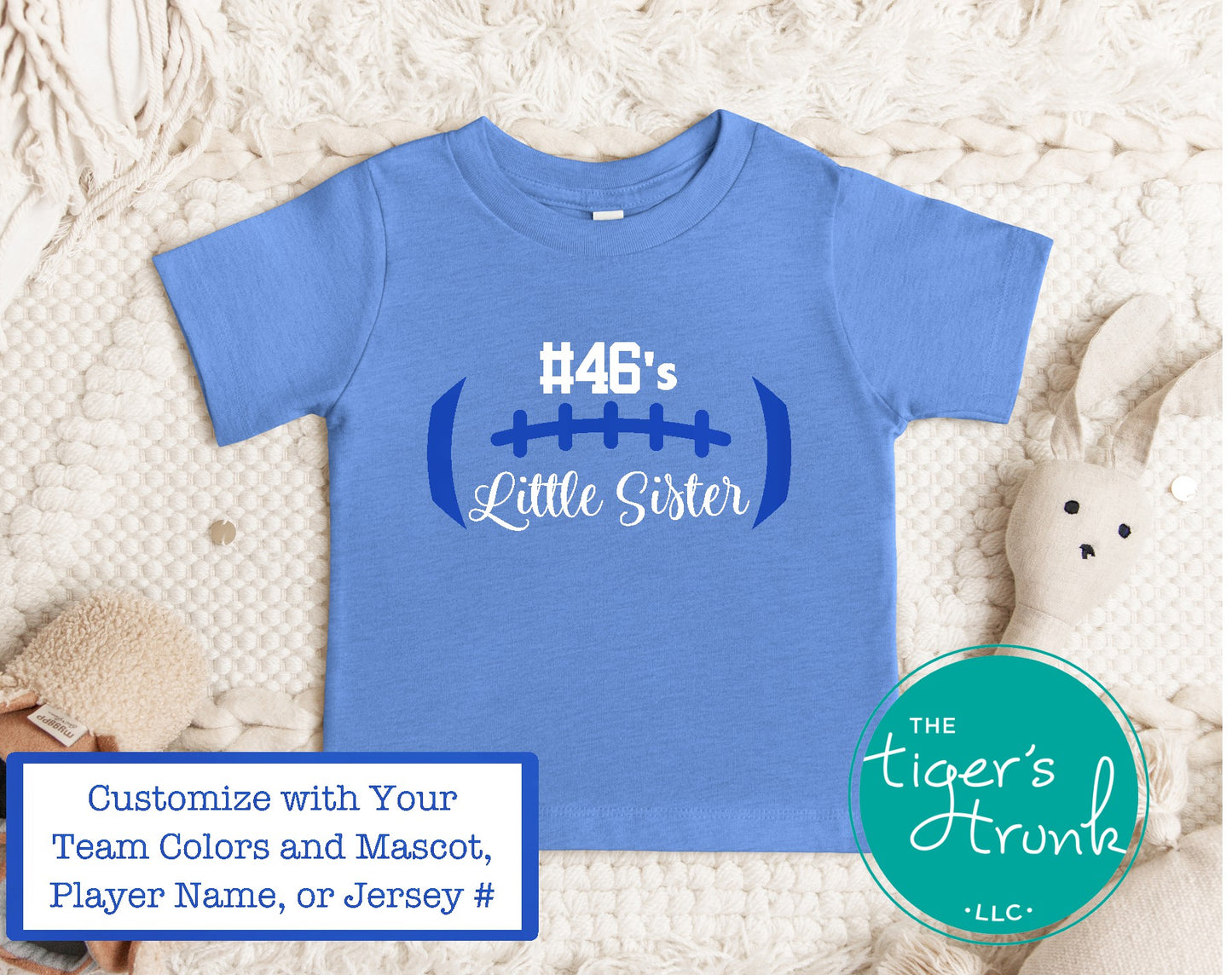 Football Shirt | Mascot Shirt | Little Sister | Short-Sleeve Shirt