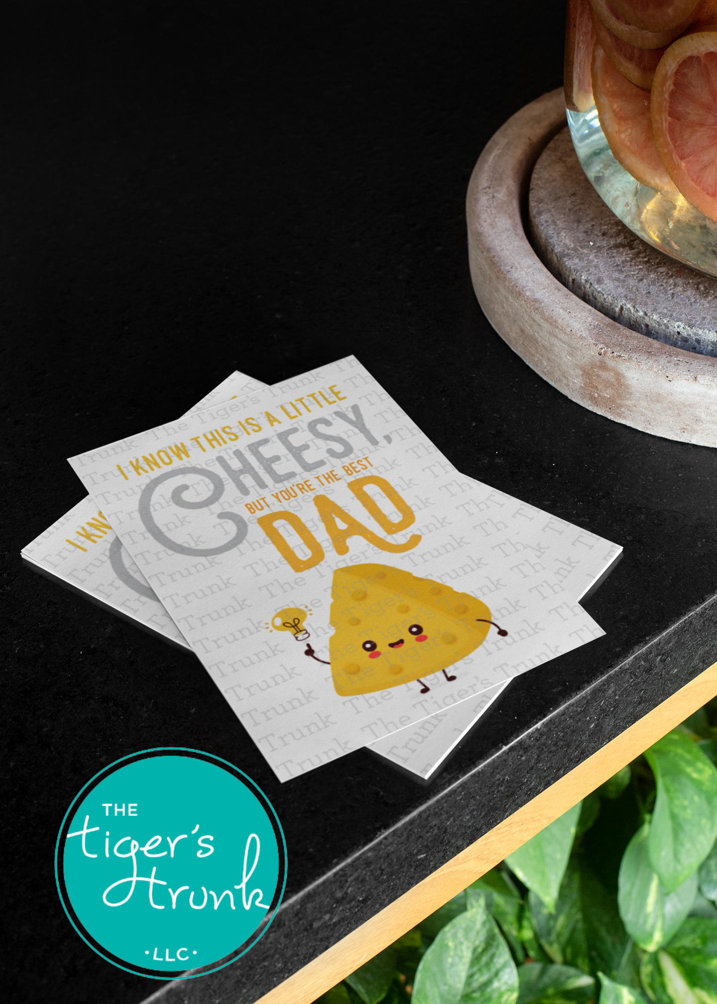 Printable Father’s Day card with cheese pun: "I Know This Is a Little Cheesy, But You're the Best Dad," for instant download