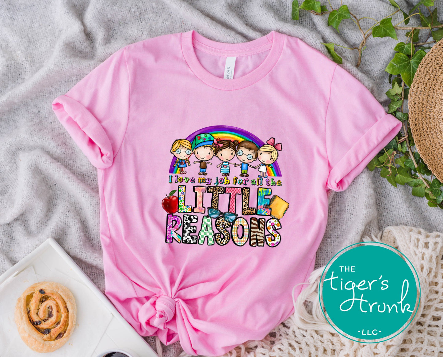 T-shirt with "I Love My Job for All the Little Reasons," perfect for teachers, school counselors, and principals who love working with kids