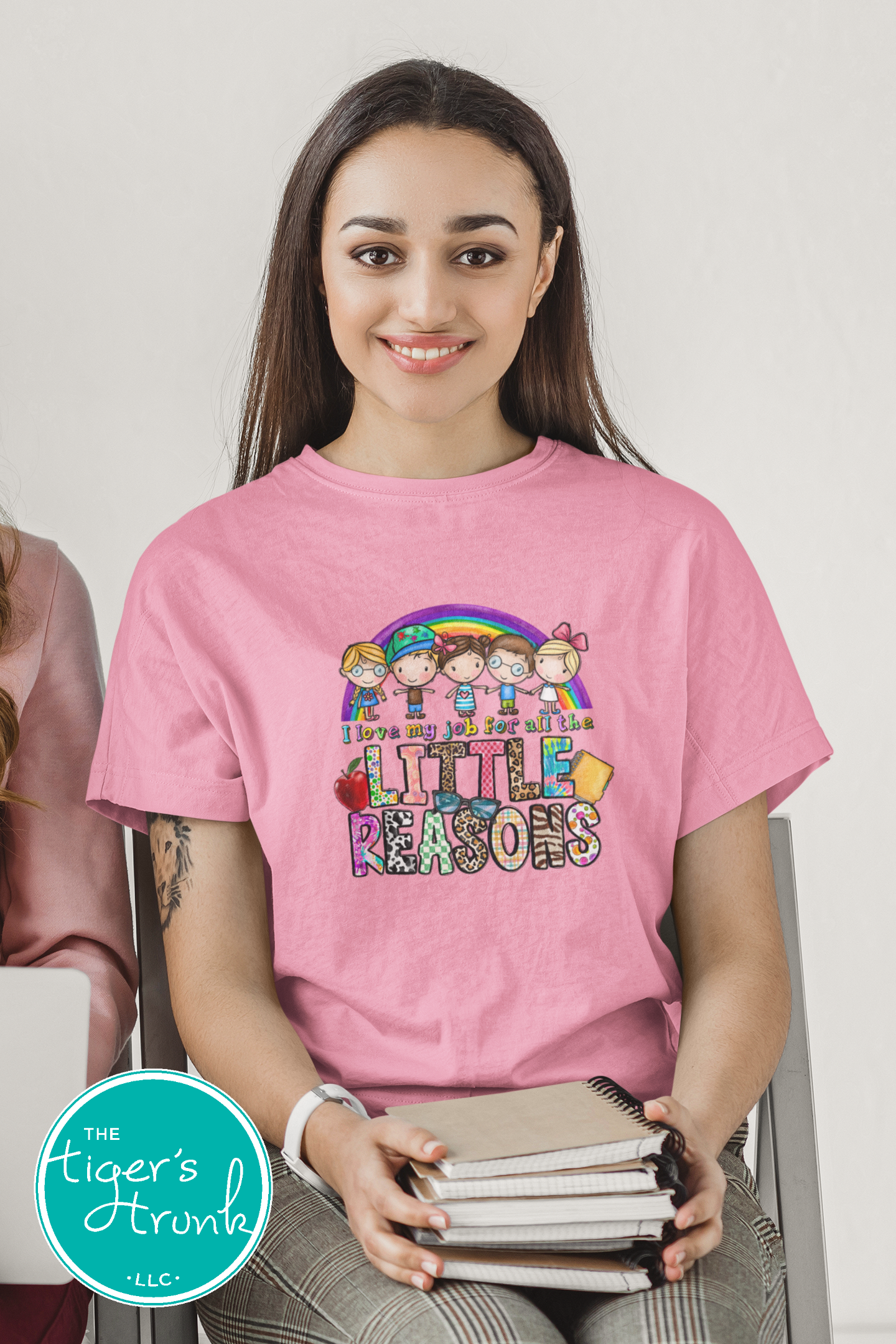 T-shirt with "I Love My Job for All the Little Reasons," perfect for teachers, school counselors, and principals who love working with kids