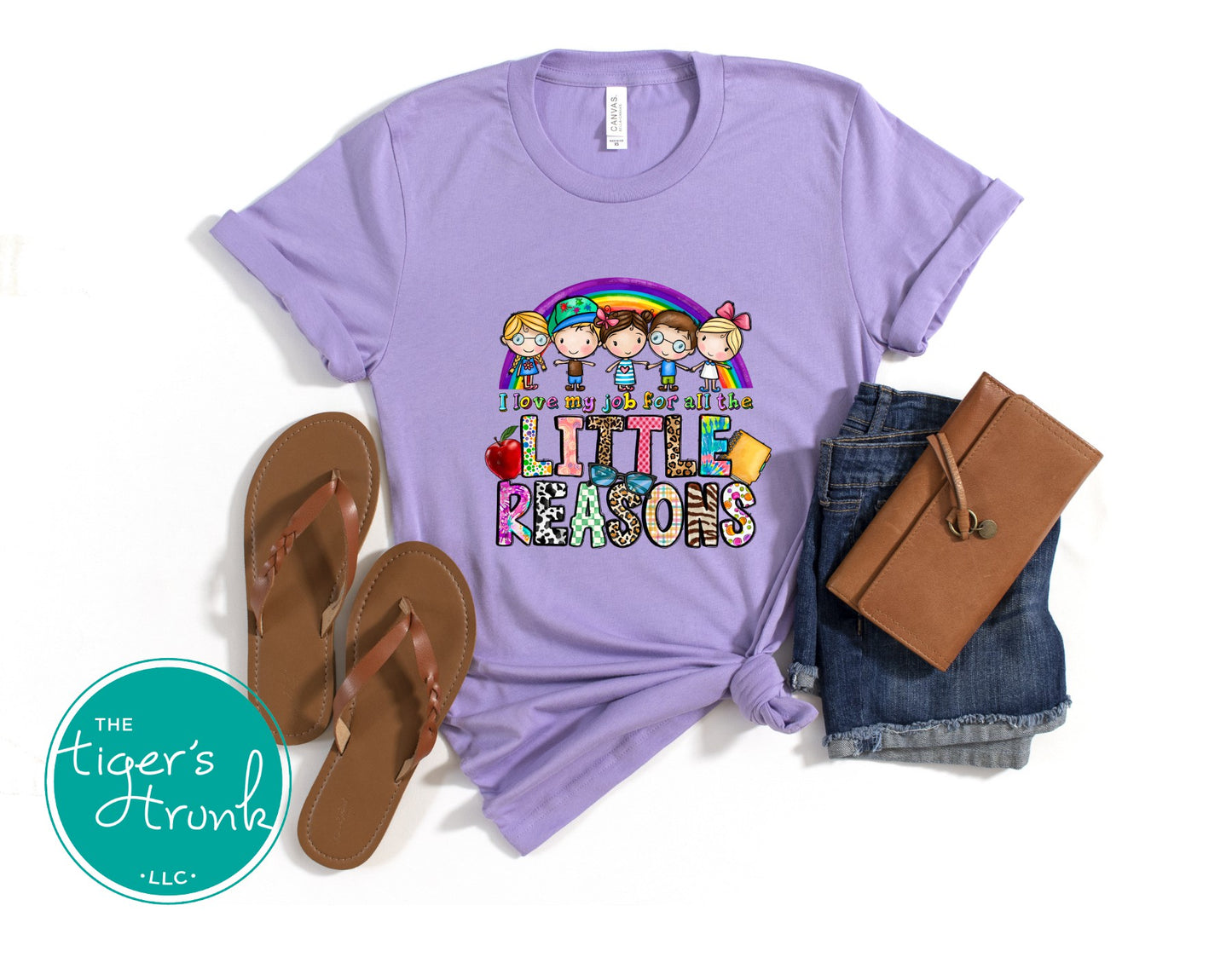 T-shirt with "I Love My Job for All the Little Reasons," perfect for teachers, school counselors, and principals who love working with kids