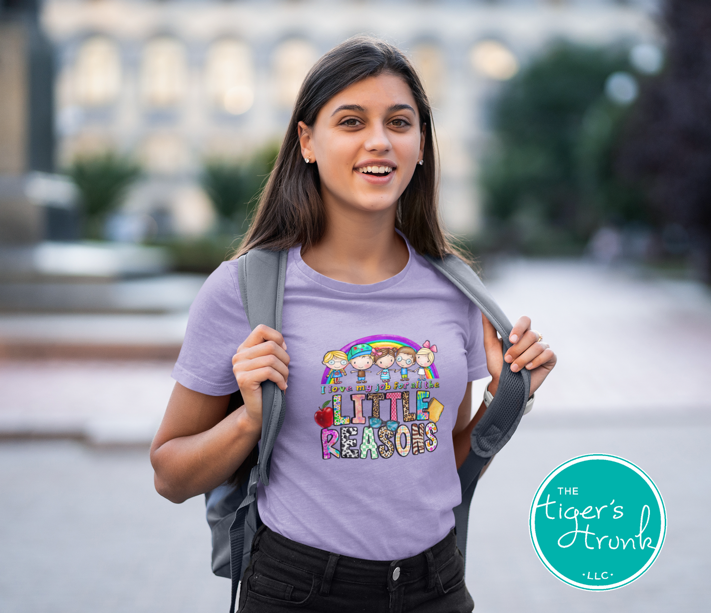 T-shirt with "I Love My Job for All the Little Reasons," perfect for teachers, school counselors, and principals who love working with kids