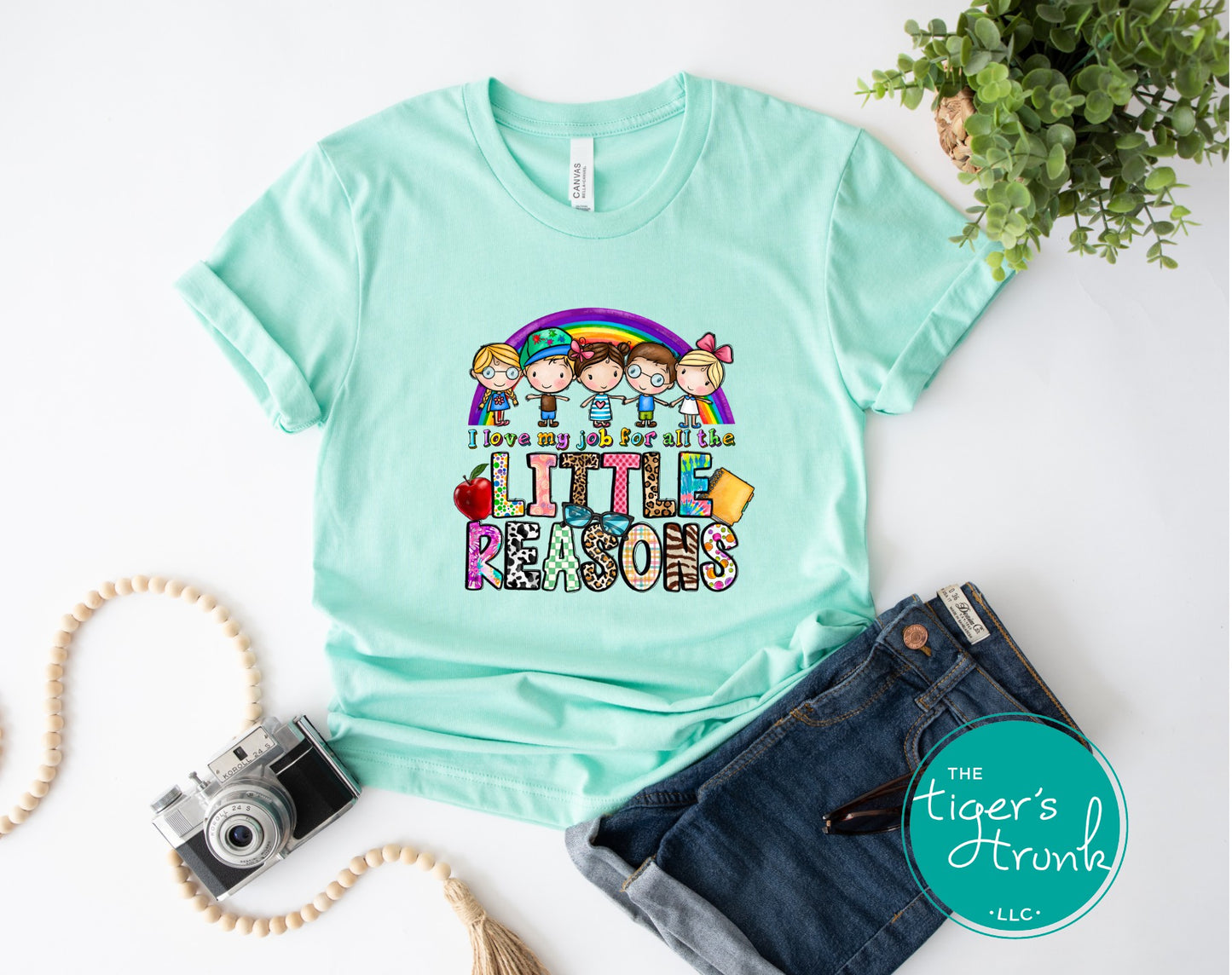 T-shirt with "I Love My Job for All the Little Reasons," perfect for teachers, school counselors, and principals who love working with kids