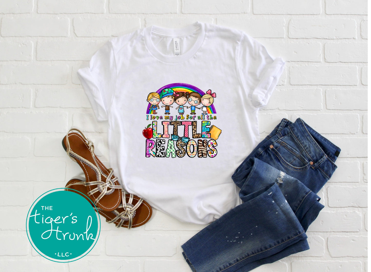T-shirt with "I Love My Job for All the Little Reasons," perfect for teachers, school counselors, and principals who love working with kids