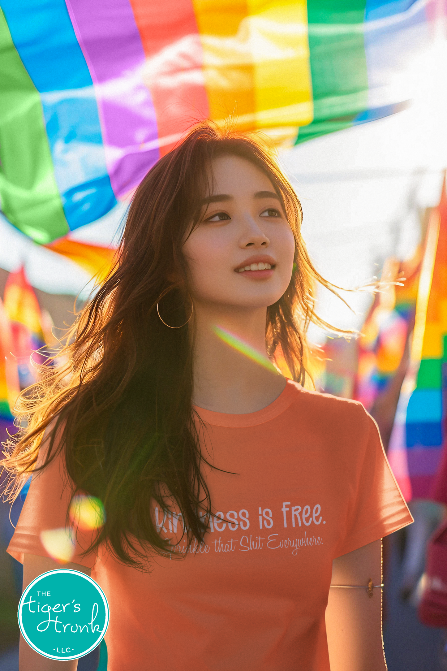 Funny and empowering Kindness Is Free t-shirt with “Sprinkle That Shit Everywhere” quote. A comfy tee perfect for spreading good vibes and sass.