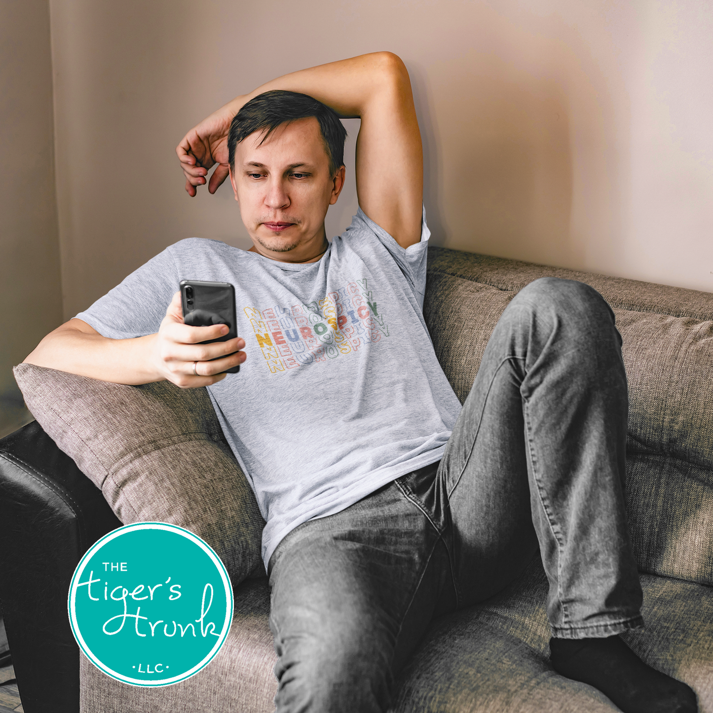 Graphic t-shirt with the word "Neurospicy," bold design celebrating neurodivergent identity and brain pride
