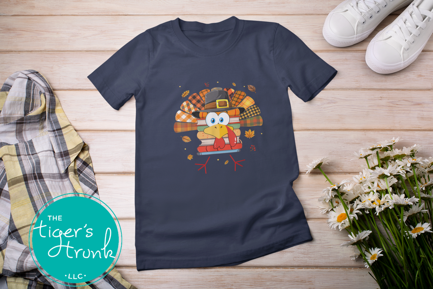 EMPLOYEES ONLY Turkey with Book Tail Feathers Shirt