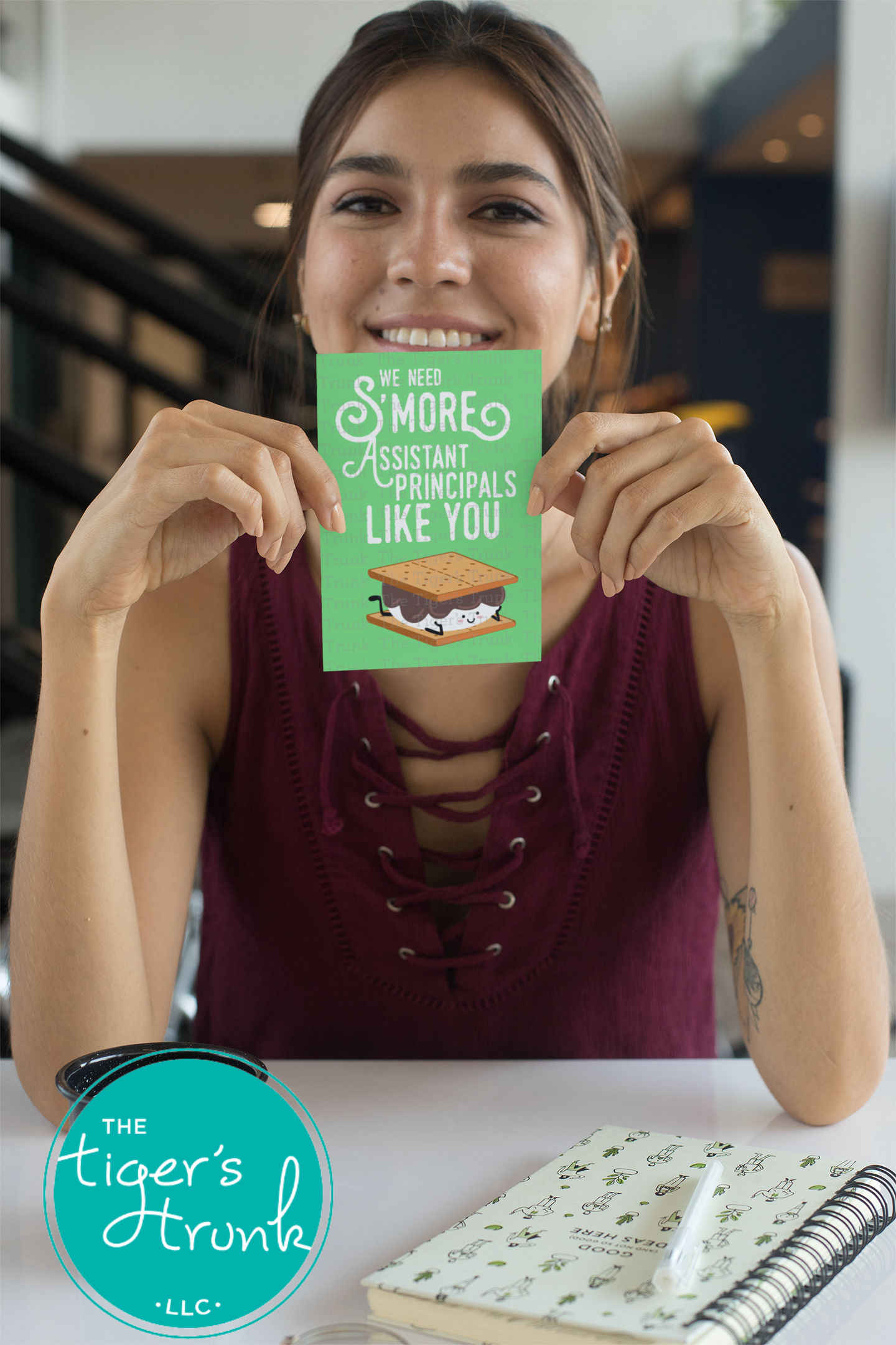 Printable Assistant Principal Appreciation card with a s’more theme and a fun thank-you message, available as an instant digital download in PDF format.