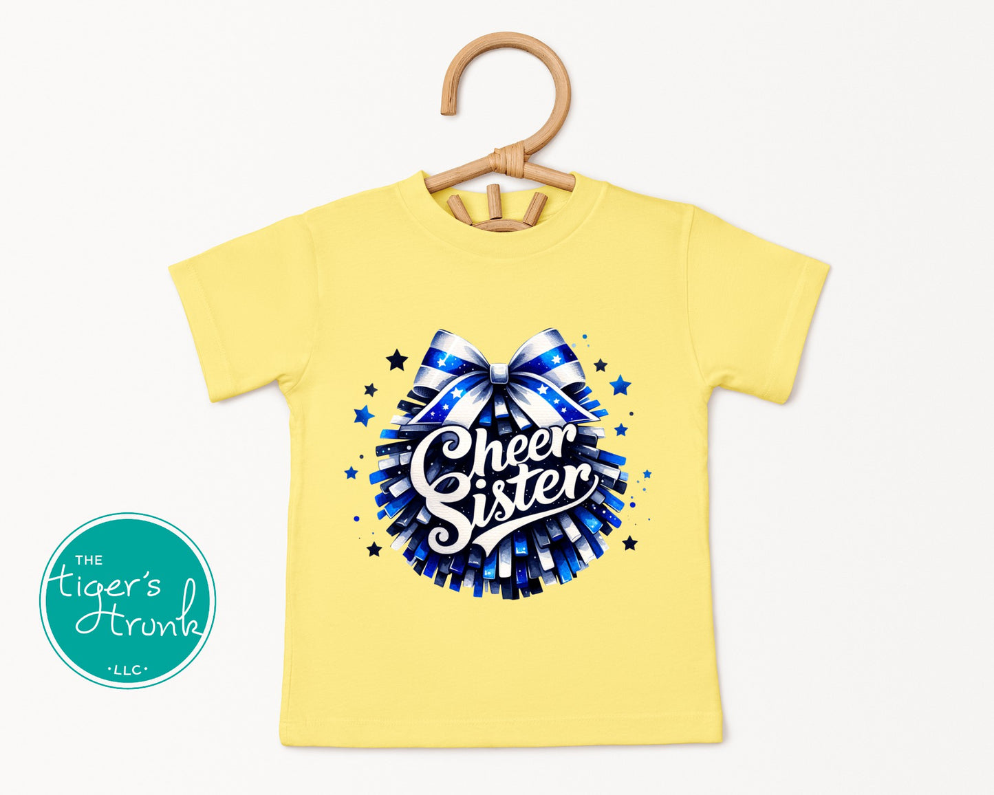 Gold, Blue, and White Cheer Sister T-Shirt