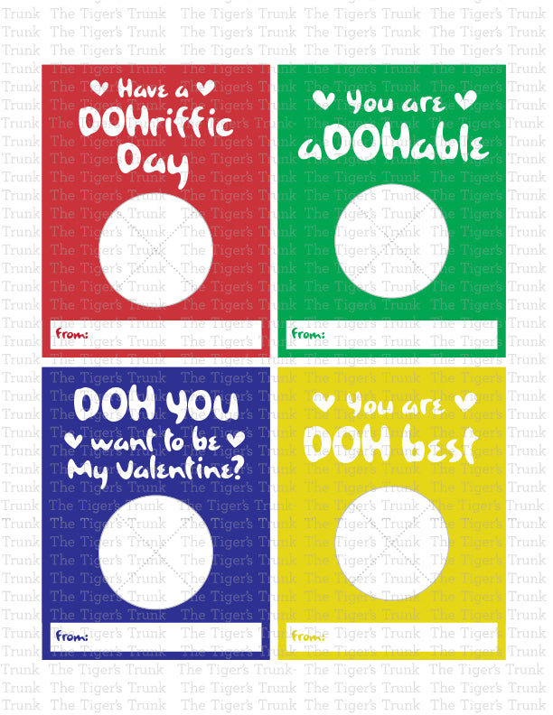 Printable Valentine tags with fun puns, instant download non-candy Valentine gifts for classroom exchanges, teachers, and student gifts.