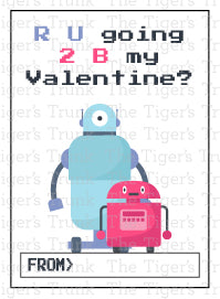 R U Going 2 B My Valentine? printable Valentine card