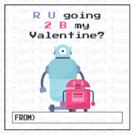 R U Going 2 B My Valentine? printable Valentine tag
