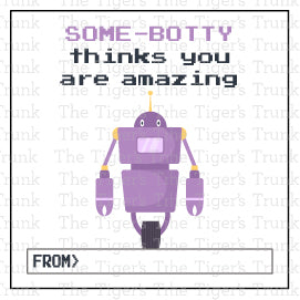Some-Botty Thinks You Are Amazing printable Valentine tag