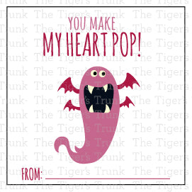 You Make My Heart Pop printable Valentine tag