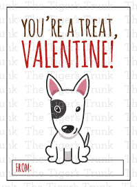 Printable puppy Valentine cards with 8 unique designs, instant download, perfect for classroom or party exchanges.