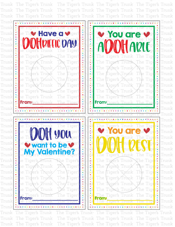 Printable Valentine tags with fun puns, instant download non-candy Valentine gifts for classroom exchanges, teachers, and student gifts.