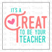 Printable teacher Valentine cards with a fun treat-themed pun, instant download classroom Valentine gifts for students and school appreciation.