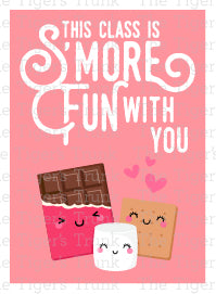 This Class is S'More Fun With You Instant Download Printable Valentine Cards