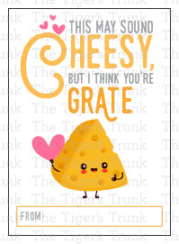 This May Sound Cheesy, But I Think You're Grate Valentine Card