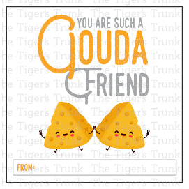 Cheese-Themed Printable Valentine's Tags