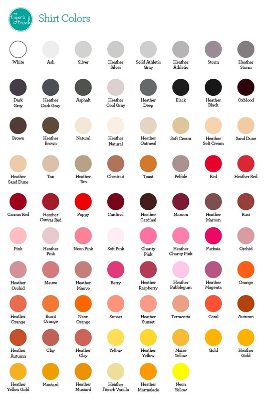 WHOLESALE Color Charts