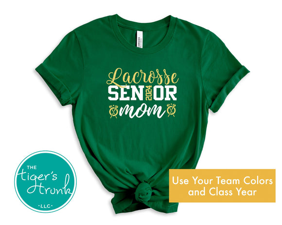 Senior Shirt | Lacrosse Shirt | Lacrosse Senior Mom | Class of 2024 | Short-Sleeve Shirt