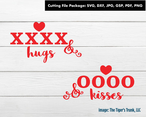 Cutting Files | Valentines Day Files | Hugs and Kisses| Instant Download