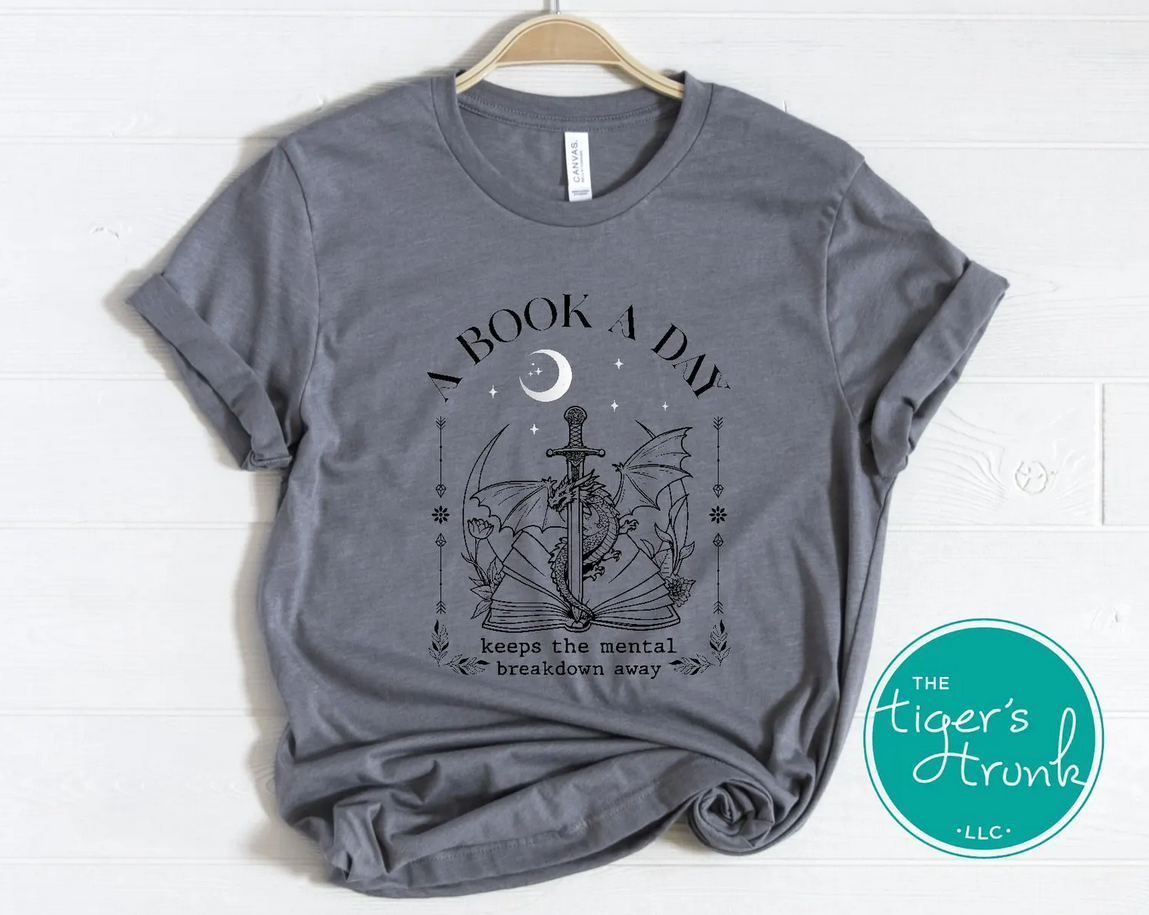 EMPLOYEES ONLY A Book a Day Keeps the Mental Breakdown Away T-Shirt