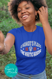 Patriotic Shirt | Vote Blue | Women's Rights Shirt | A Woman's Place is In the Whitehouse | Short-Sleeve Shirt