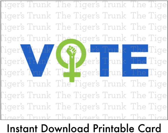 Equality Card | Women's Rights | Reproductive Rights | VOTE Like Your Life Depends On It | Instant Download | Printable Card