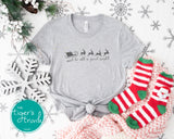 Christmas Shirt | And to All a Good Night Christmas | Monochromatic Short-Sleeve Shirt
