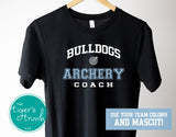 Archery Shirt | Mascot Shirt | Archery Coach | Short-Sleeve Shirt