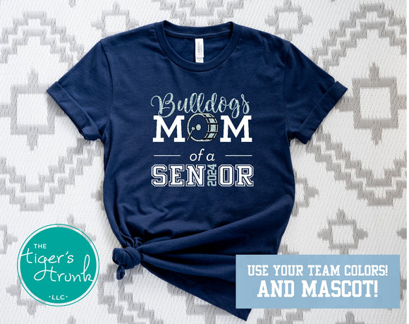 Band Shirt | Mascot Shirt | Drumline Mom of a Senior | Bass Drum | Class of 2024 | Short-Sleeve Shirt