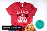 Baseball Shirt | Cheerleading Shirt | Baseball and Cheer Mom | Short-Sleeve Shirt