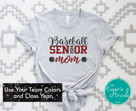 Senior Mom | Baseball Mom | Baseball Senior Mom | Class of 2024 | Short-Sleeve Shirt