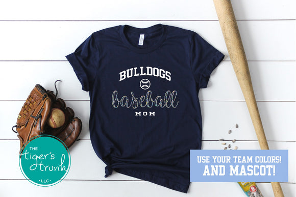 Baseball Shirt | Mascot Shirt | Baseball Mom | Short-Sleeve Shirt
