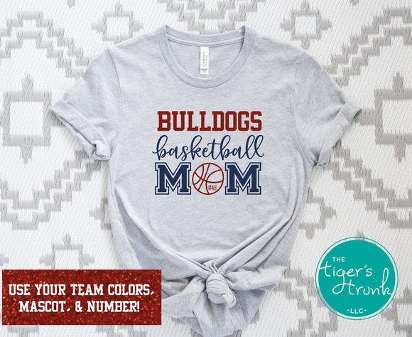 Basketball Shirt | Mascot Shirt | Basketball Mom | Short-Sleeve Shirt