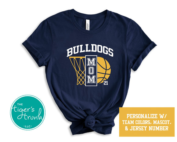Basketball Shirt | Mascot Shirt | Basketball Mom | Short-Sleeve Shirt