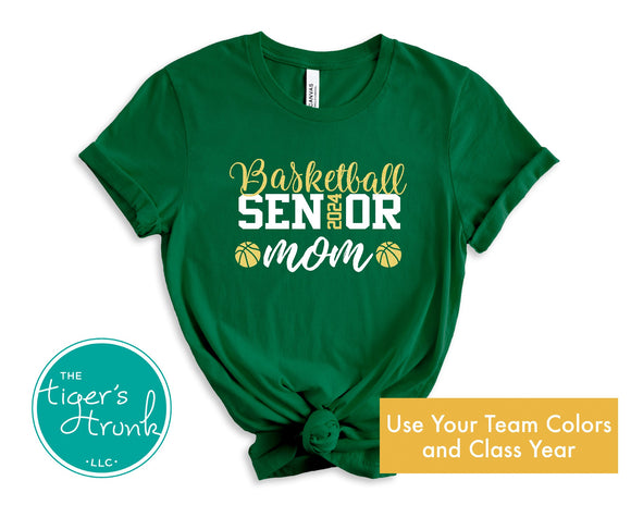 Senior Shirt | Basketball Shirt | Basketball Senior Mom | Class of 2024 | Short-Sleeve Shirt
