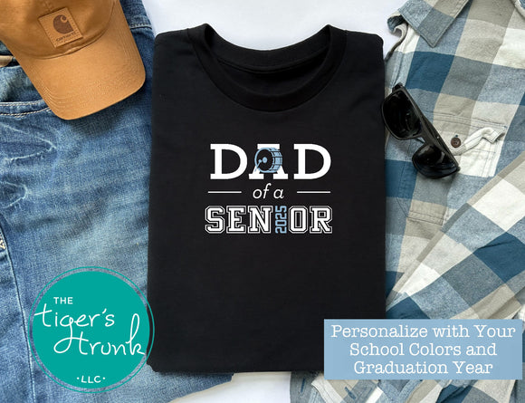 Band Shirt | Bass Drum Shirt | Drumline Dad of a Senior | Class of 2025 | Short-Sleeve Shirt