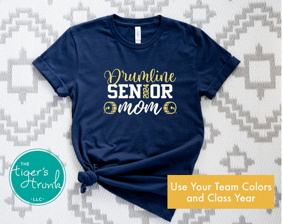 Senior Shirt | Band Shirt | Bass Drum Shirt | Drumline Senior Mom | Class of 2024 | Short-Sleeve Shirt