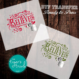 Christmas Decal | Believe | DTF Heat Transfer