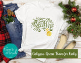 Christmas Decal | Believe | DTF Heat Transfer